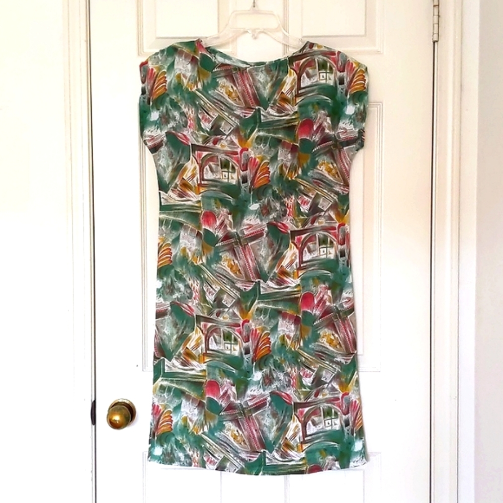 NWOT. Zara Colorful Patterned Midi Sleeveless Summer Dress.